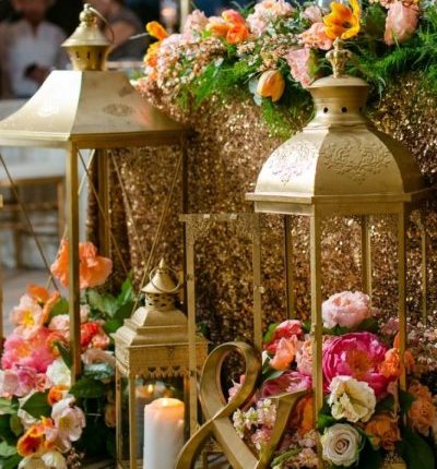 اجمل ثيمات زواج باللون البرونزي لعروس الخريف
