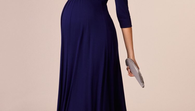 فستان حمل طويل ازرق