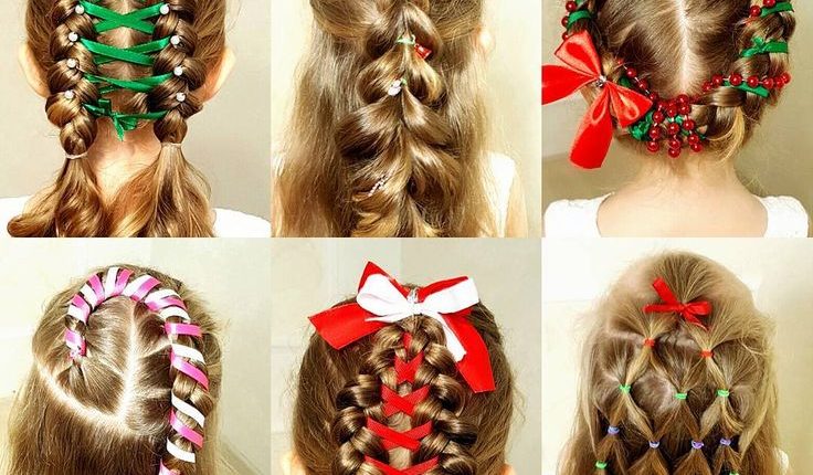 أشكال تسريحات شعر بنات للكريسماس