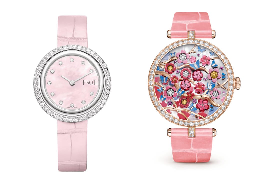 ساعات نسائية باللون الوردي وتشكيلة من أبرز تصاميم الموضة