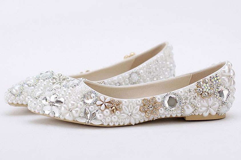 موديلات احذية بدون كعب لعروس عيد الأضحى
