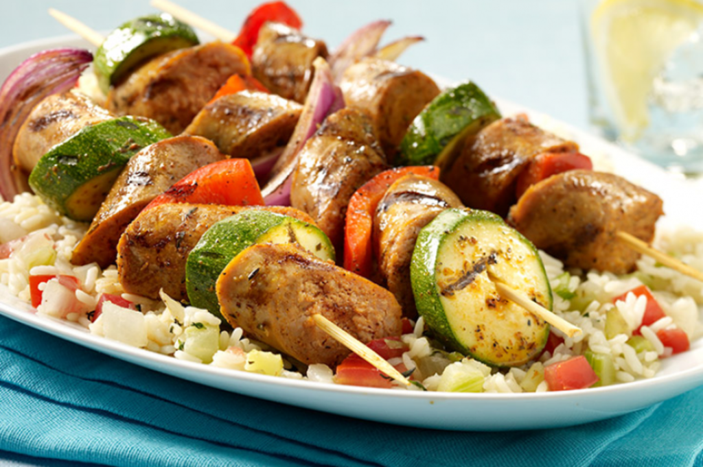الدجاج المشوي مع الخضار