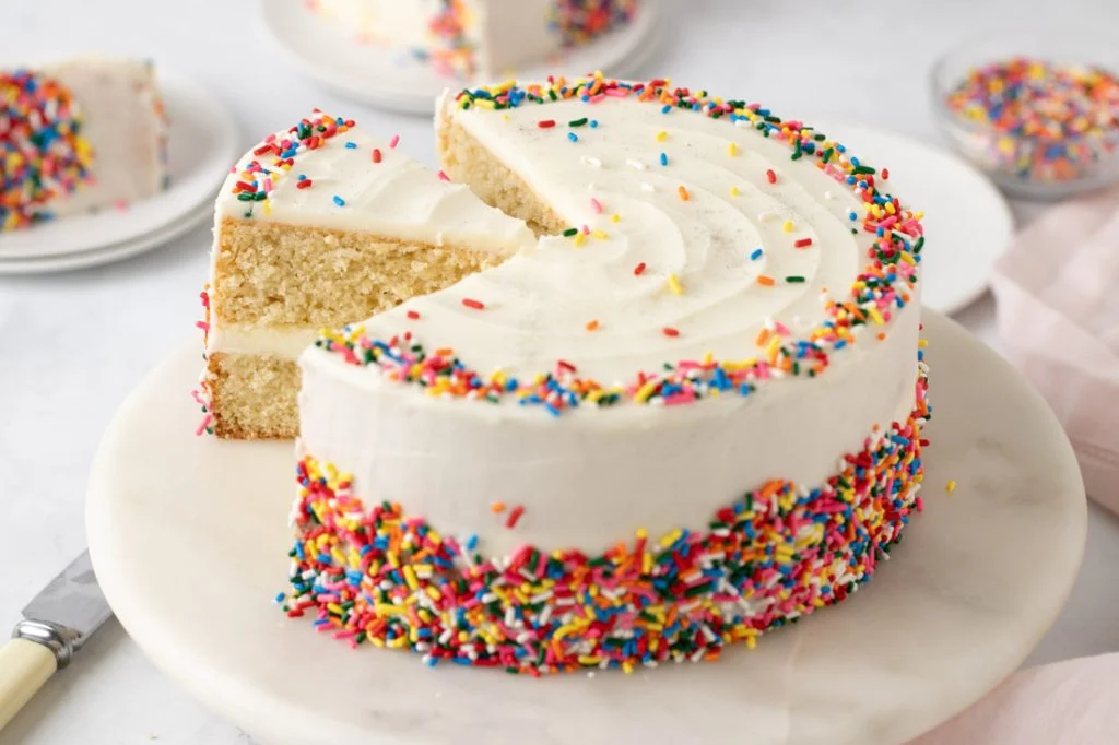 كعكة الفانيليا الخالية من الغلوتين