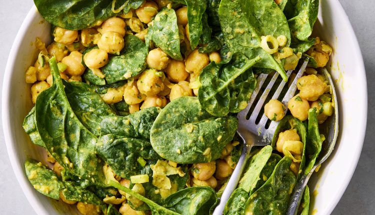 سبانخ بالحمص